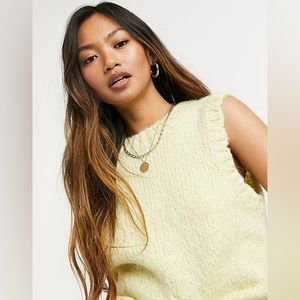 & OTHER STORIES Fuzzy Scallop Knit Sweater Vest